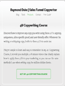 Ray Mondduke - 4U Copywriting Course