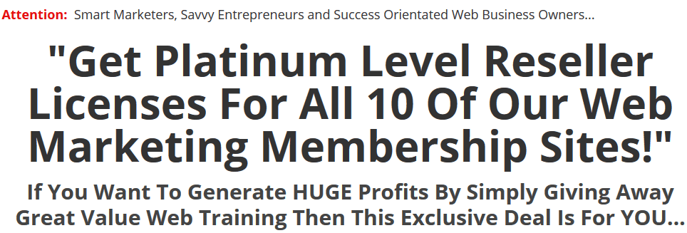 Promotelabs - Get Platinum Level Reseller Licenses For All 10 Web Marketing Membership Sites + BONUS