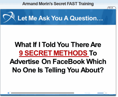 Armand Morin - Facebook Ad Secret Training