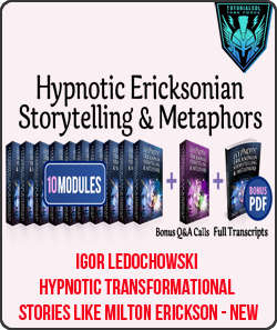 [Download Now] Igor Ledochowski - Hypnotic Transformational Stories Like Milton Erickson - NEW