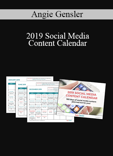 Angie Gensler - 2019 Social Media Content Calendar