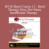 [Audio Download] BT10 Short Course 12 - Brief Therapy Does Not Mean Insufficient Therapy - Virgil Hayes