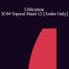 [Audio Download] IC04 Topical Panel 12 - Utilization - John Beahrs