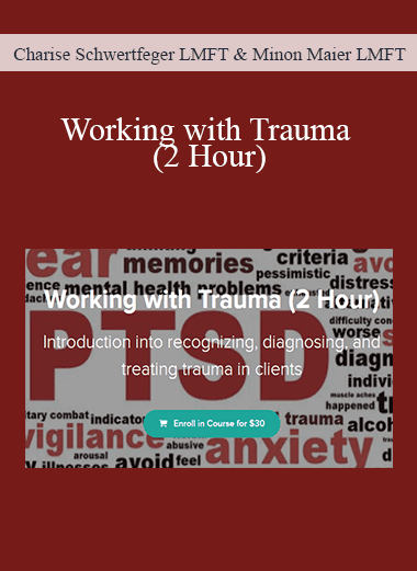 Charise Schwertfeger LMFT & Minon Maier LMFT - Working with Trauma (2 Hour)