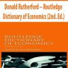 Donald Rutherford – Routledge Dictionary of Economics (2nd. Ed.)