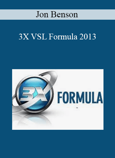 Jon Benson - 3X VSL Formula 2013