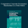 Petri Mantysaari - Comparative Corporate Governance: Shareholders as a Rule Maker