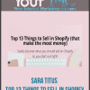 Sara Titus – Top 13 Things To Sell In Shopify