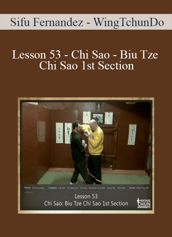 [Download Now] Sifu Fernandez - WingTchunDo - Lesson 53 - Chi Sao - Biu Tze Chi Sao 1st Section