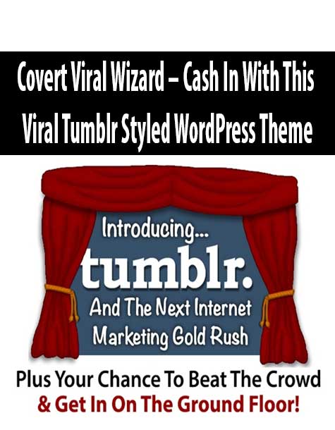 Covert Viral Wizard – Cash In With This Viral Tumblr Styled WordPress Theme