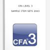 CFA Level 3 – Sample Item Sets 2003