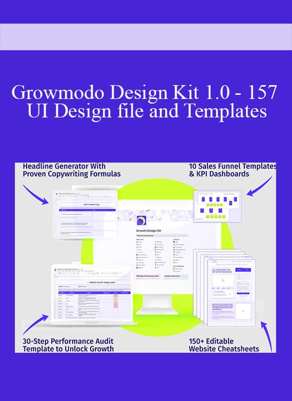 Growmodo Design Kit 1.0 - 157 UI Design file and Templates