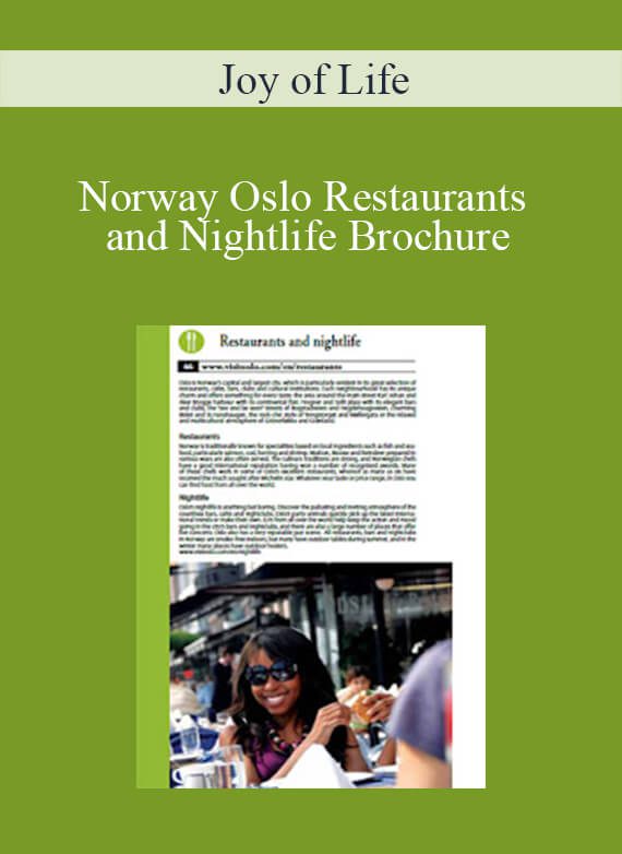 Joy of Life - Norway Oslo Restaurants and Nightlife Brochure