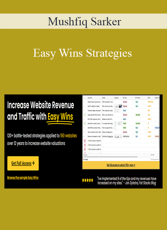 Mushfiq Sarker - Easy Wins Strategies