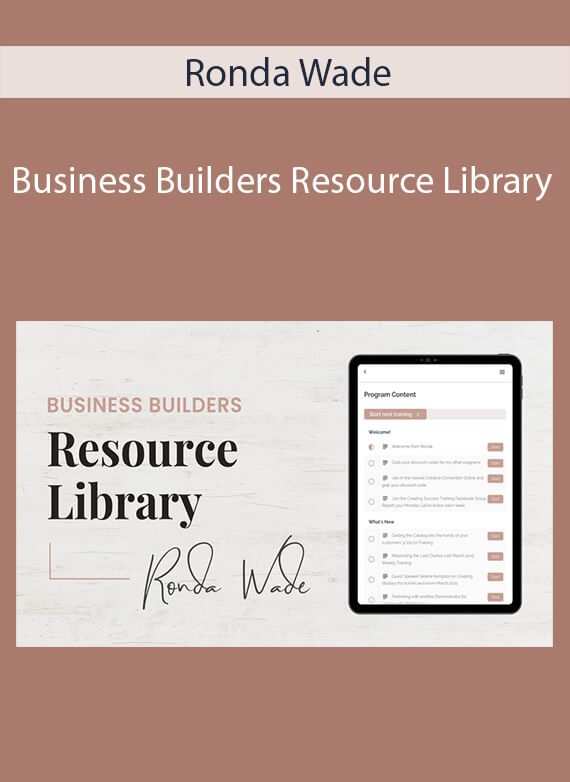 Ronda Wade - Business Builders Resource Library